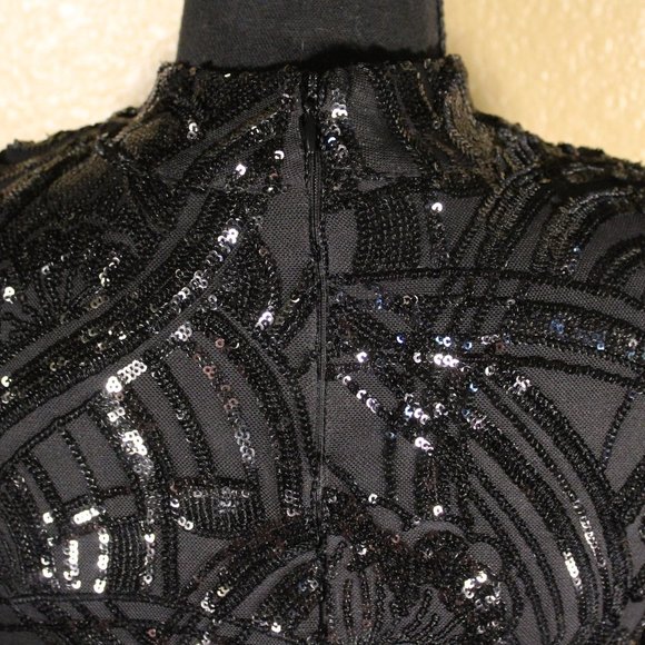 Beautiful Black Sequin Dress - Picture 9 of 11